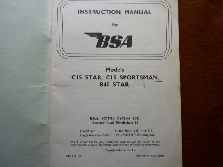 bsa sportsman hv manual